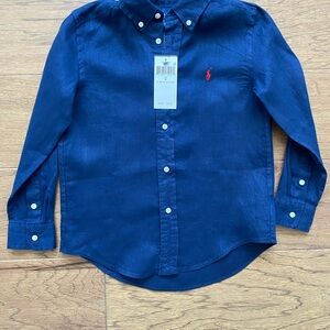 Ralph Lauren Kids Button-Down Shirt in Deep Blue
